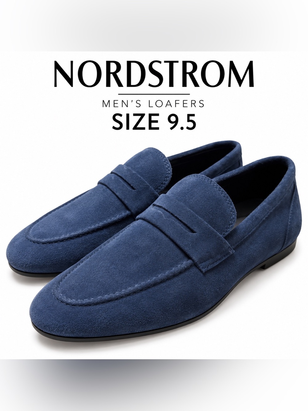 Nordstrom Men's Suede Loafers in Navy